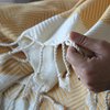 Hamamdoek xl hiera - beachbed cover - hammamdoek reis handdoek dames en heren - zacht, licht & groot - 100x220 cm - geel