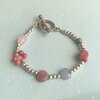 Armband met rozenkwarts, rhodochrosiet, jade, toermalijn, jaspis en turquoise