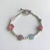 Armband met rozenkwarts, rhodochrosiet, jade, toermalijn, jaspis en turquoise