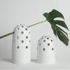 Fly's Eye Vase Big - White & White Rim