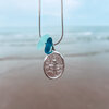 Zeeglas Kitegirl Ketting Zilver