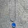 Azure Blue zeeglas ketting
