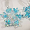 Blauwe holografische sneeuwvlokken kerst ornament set