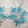 Blauwe holografische sneeuwvlokken kerst ornament set