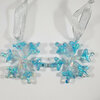 Blauwe holografische sneeuwvlokken kerst ornament set