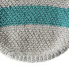 Gehaakte zomer shopper tas van raffia garen in crème en blauwe kleuren