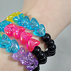 Glitter hart regenboog armband