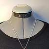 Rode filigree hart ketting