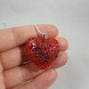 Rode filigree hart ketting