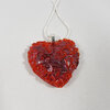 Rode filigree hart ketting