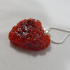 Rode filigree hart ketting