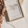 Inkttekening Hortensia bladeren Art Print A4