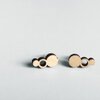 Houten rondjes oorbellen