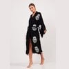 Hamsa Lange Kimono-Zwart: Luxe Badjas & Kimono in Één