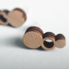 Houten rondjes oorbellen