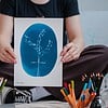 Kunst print Blauwdruk komt goed print A4