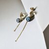 Leuke asymmetrische oorbellen in verguld zilver
