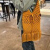 Macrame tas mosterd