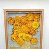 Bijzondere 3D Droogbloemen Kunstwerk van Van Gogh's Zonnebloemen - Unieke Decoratie
