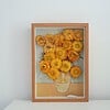 Bijzondere 3D Droogbloemen Kunstwerk van Van Gogh's Zonnebloemen - Unieke Decoratie