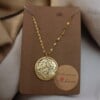 Goudkleurige Roestvrij Stalen Ketting met Ronde takjesontwerp Hanger