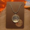 Ketting ronde hanger met gouden takjes