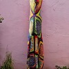 Handgemaakte,gehaakte hippystyle, regenboog maxijurk