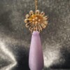 Statement oorbellen met polaris druppel - lila