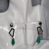 Statement oorbellen met polaris en Swarovski - emerald green