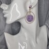 Statement oorbellen van epoxy en zirkonia - lila