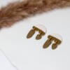 Acadia Gedroogd Groen | Statement Stud Oorbellen - Lichtgewicht Polymeerklei met Roestvrijstalen Stiften