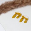 Acadia Ochre | Statement Stud Oorbellen - Lichtgewicht Polymeerklei met Roestvrijstalen Stiften