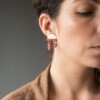 Acadia Petrol | Statement Stud Oorbellen - Lichtgewicht Polymeerklei met Roestvrijstalen Stiften