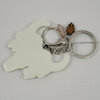 Boho koe schedel glow in the dark sleutelhanger
