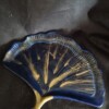 Combideal epoxy schaaltje ‘Ginkgo’ blauw + 2 amberblokjes