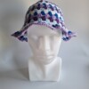 Gehaakte bucket hat 'Blueberry'