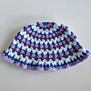 Gehaakte bucket hat 'Blueberry'