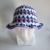 Gehaakte bucket hat 'Blueberry'