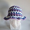 Gehaakte bucket hat 'Blueberry'
