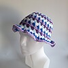 Gehaakte bucket hat 'Blueberry'
