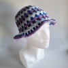 Gehaakte bucket hat 'Blueberry'
