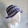 Gehaakte bucket hat 'Blueberry'