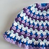 Gehaakte bucket hat 'Blueberry'