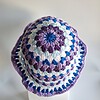 Gehaakte bucket hat 'Blueberry'
