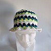 Gehaakte bucket hat 'Kiwi'