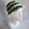 Gehaakte bucket hat 'Blueberry mojito'