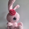 Gehaakte knuffel 'Pink bunny'