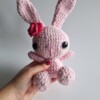 Gehaakte knuffel 'Pink bunny'