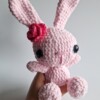 Gehaakte knuffel 'Pink bunny'