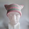 Gehaakte muts 'Baby pink & mint'